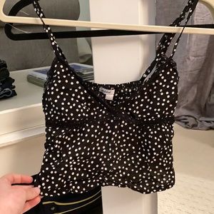 Subdued Polka Dot crop top
